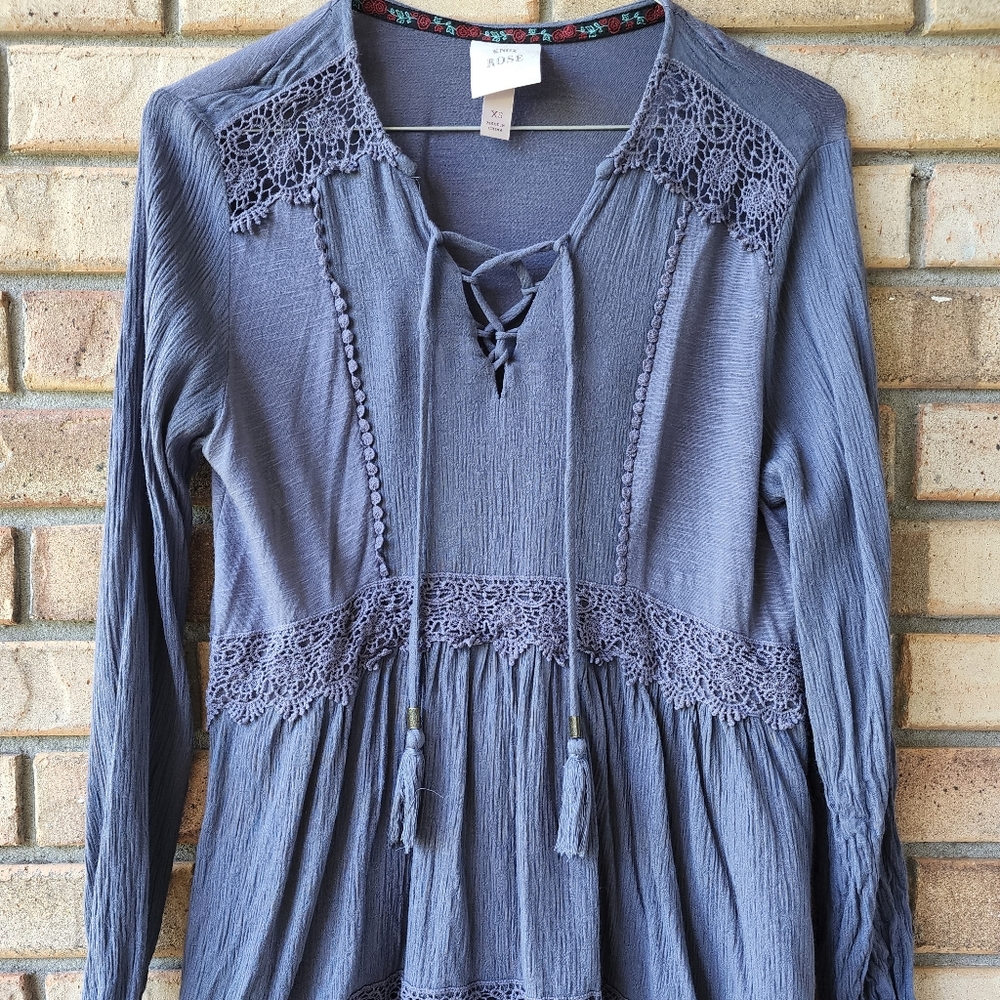 Boho tunic with lace details